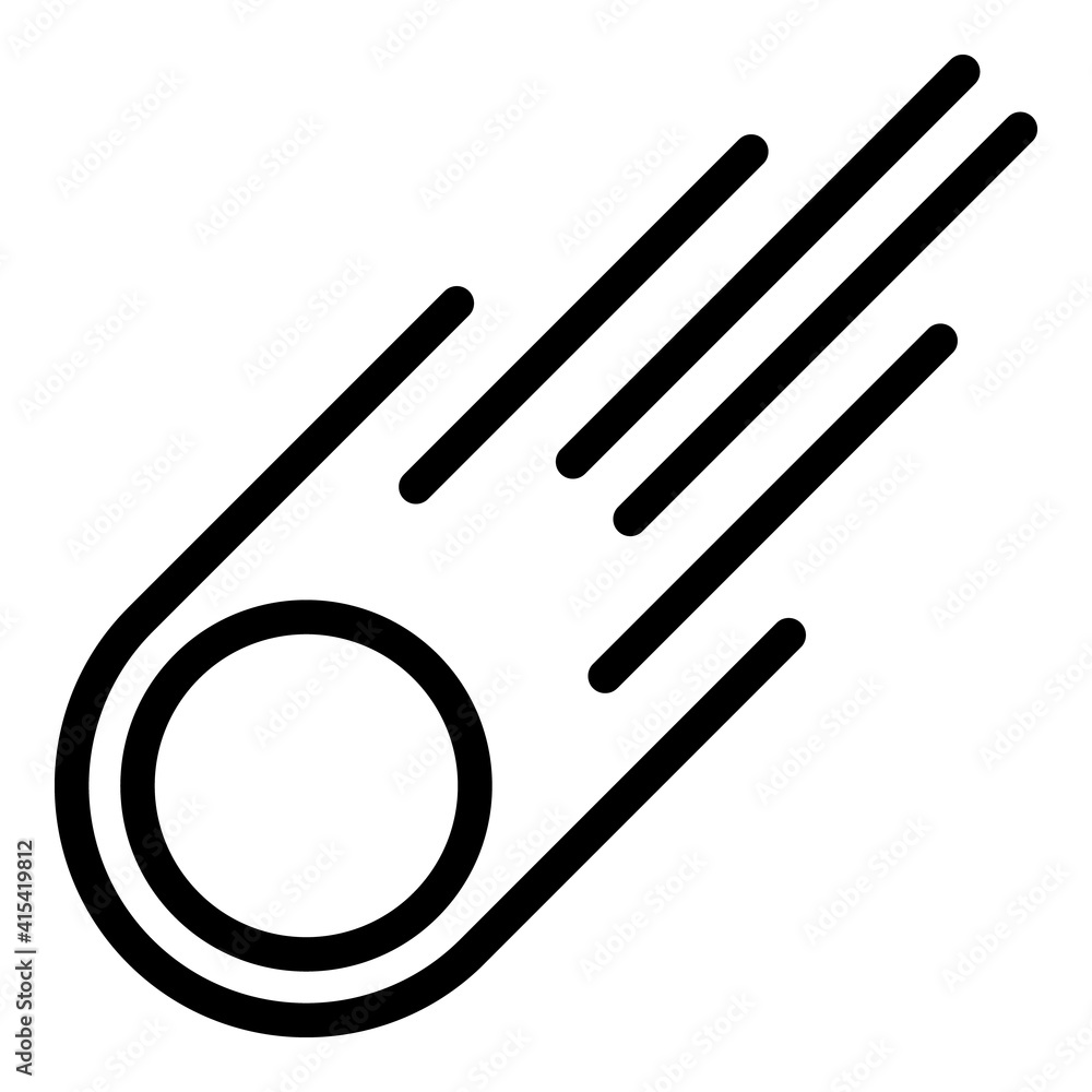 Aufkleber asteroid rock icon. outline asteroid rock vector icon for web design isolated on white background
