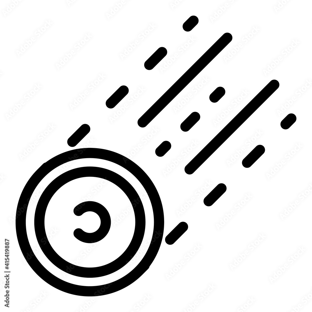 Aufkleber disaster asteroid icon. outline disaster asteroid vector icon for web design isolated on white backg