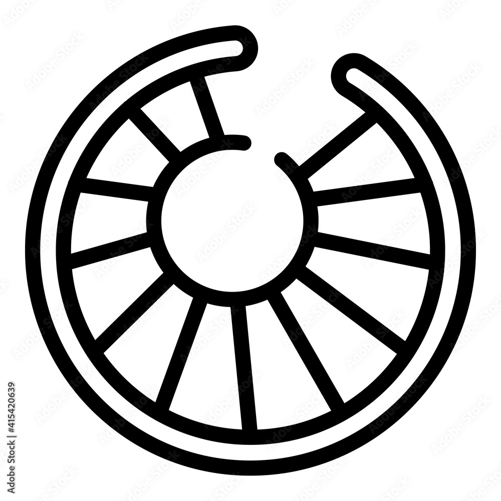 Poster tower circular staircase icon. outline tower circular staircase vector icon for web design isolated 