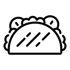 Taco cuisine icon. Outline taco cuisine vector icon for web design isolated on white background