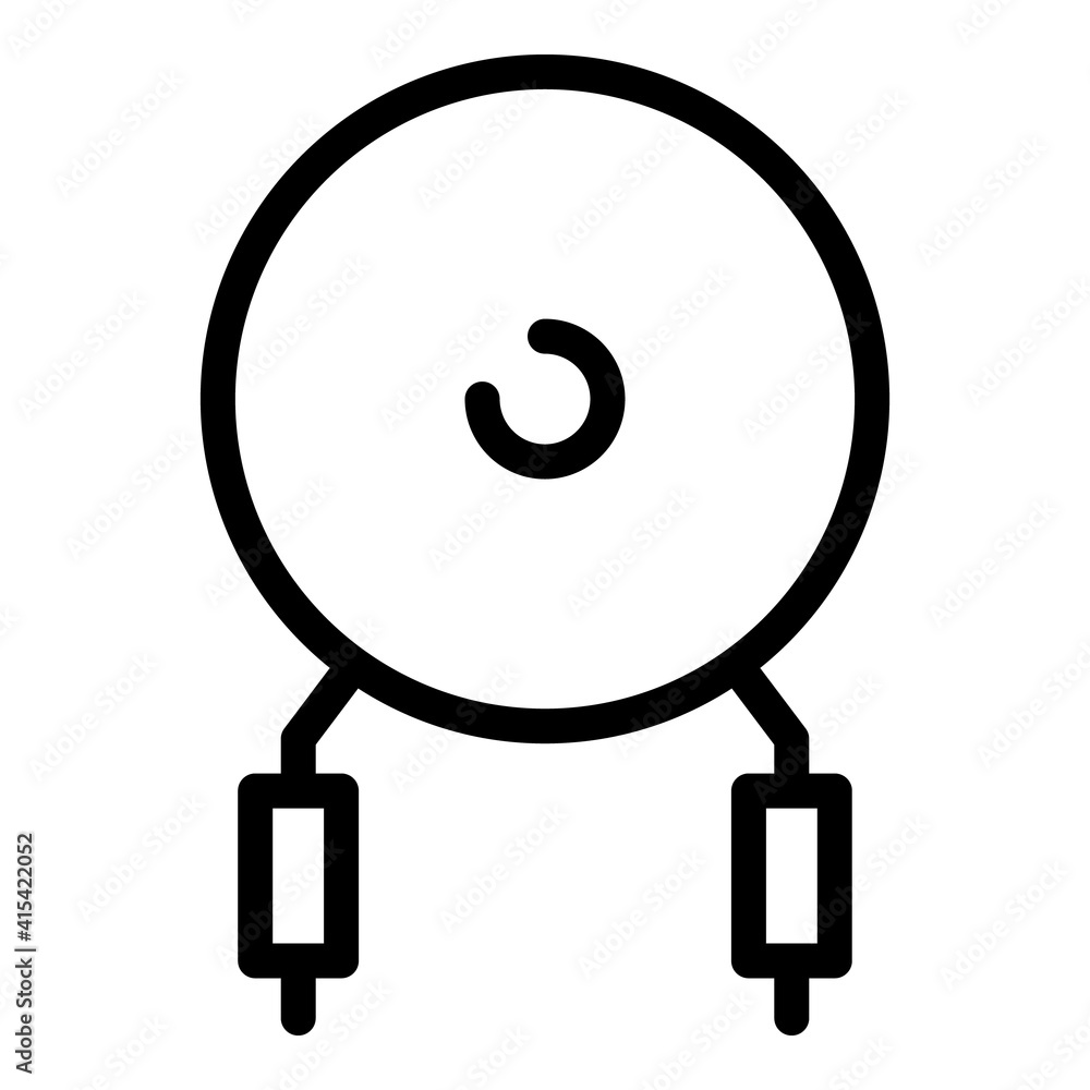 Poster diode resistor icon. outline diode resistor vector icon for web design isolated on white background