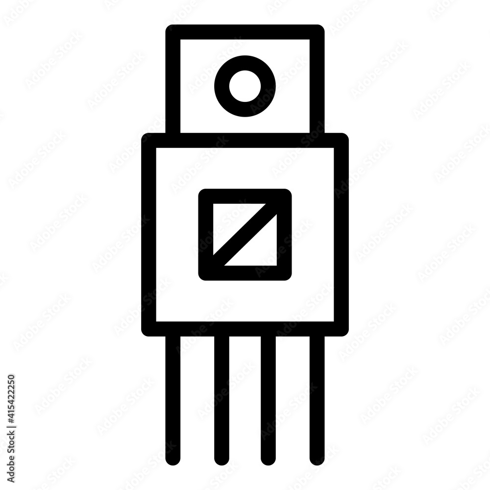 Poster connection capacitor icon. outline connection capacitor vector icon for web design isolated on white