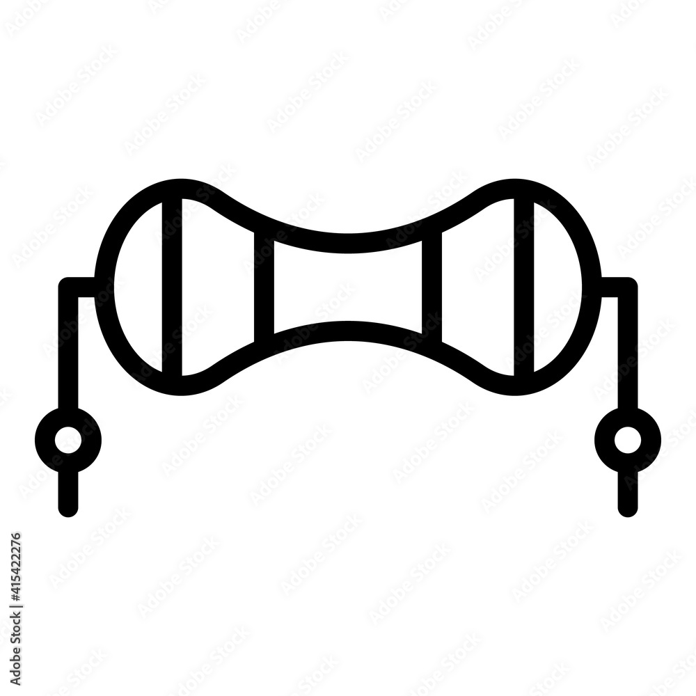 Poster resistor part icon. outline resistor part vector icon for web design isolated on white background