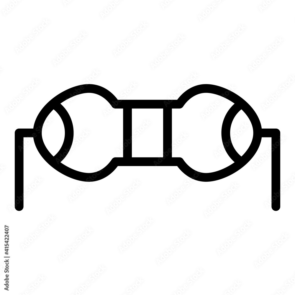 Poster voltage resistor icon. outline voltage resistor vector icon for web design isolated on white backgro