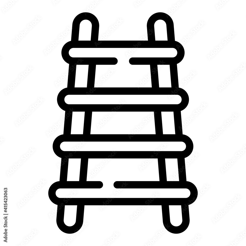 Poster step ladder icon. outline step ladder vector icon for web design isolated on white background