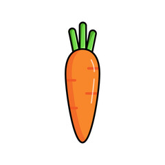 Carrot cartoon vector icon illustration
