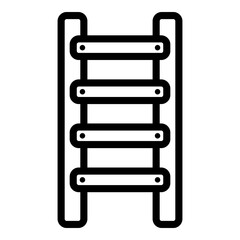 Construction step ladder icon. Outline construction step ladder vector icon for web design isolated on white background