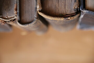 Vintage books. Education background. Old Library shelf.