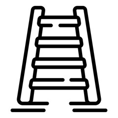 Ladder equipment icon. Outline ladder equipment vector icon for web design isolated on white background