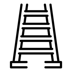 Building step ladder icon. Outline building step ladder vector icon for web design isolated on white background