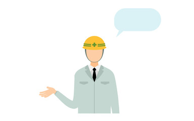 工事現場の監督のポーズセット、男性