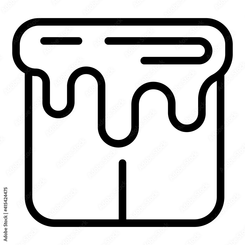 Poster melting caramel icon. outline melting caramel vector icon for web design isolated on white backgroun