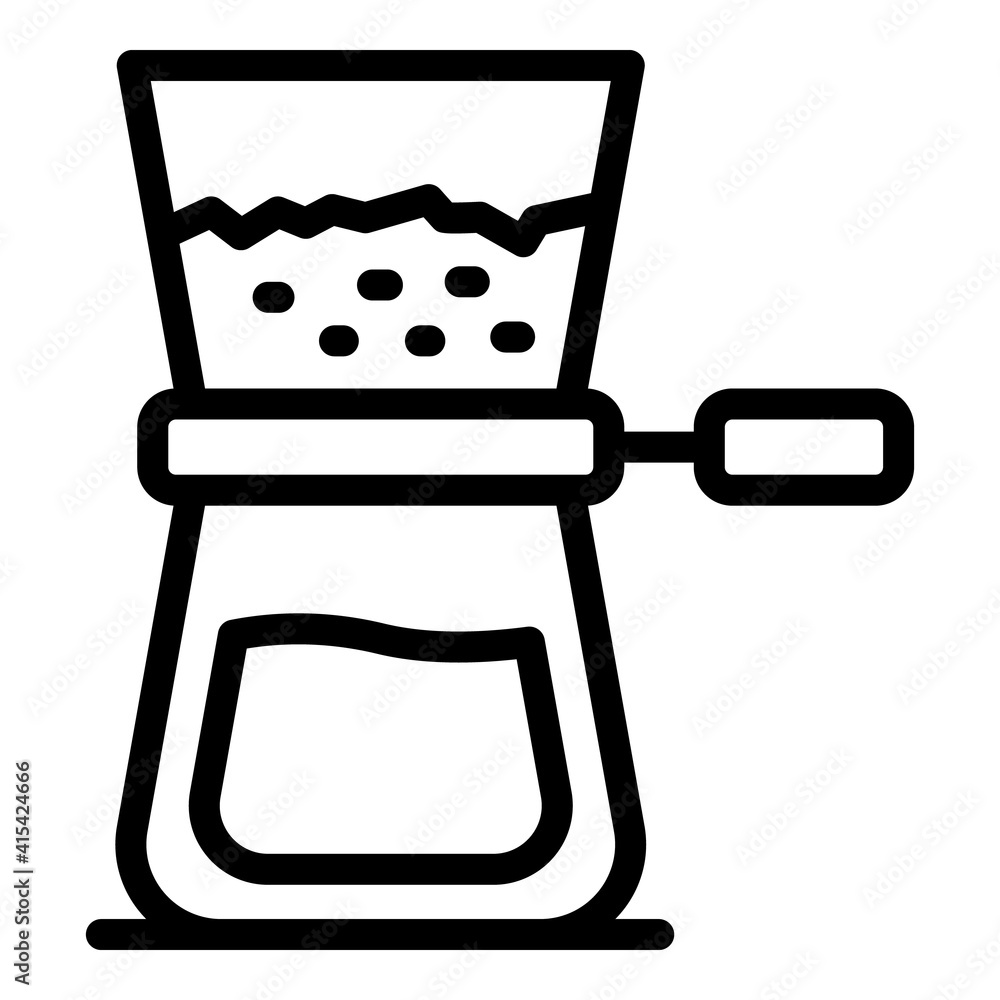 Poster coffee maker icon. outline coffee maker vector icon for web design isolated on white background