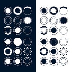 set of retro vintage badge logo design vector template element