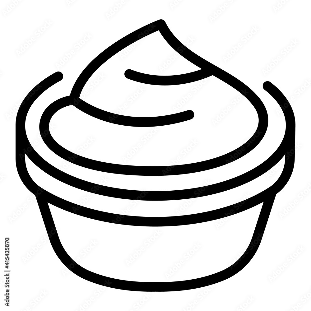Poster delicious mashed potatoes icon. outline delicious mashed potatoes vector icon for web design isolate
