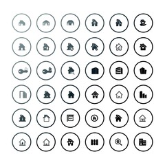 set of house home icon  logo design vector