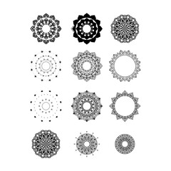 set of retro vintage badge logo design vector template element