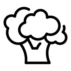 Plant broccoli icon. Outline plant broccoli vector icon for web design isolated on white background
