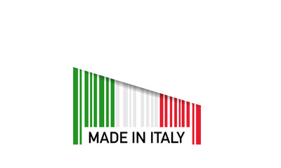 Bar code symbols Made in Italy. Vector