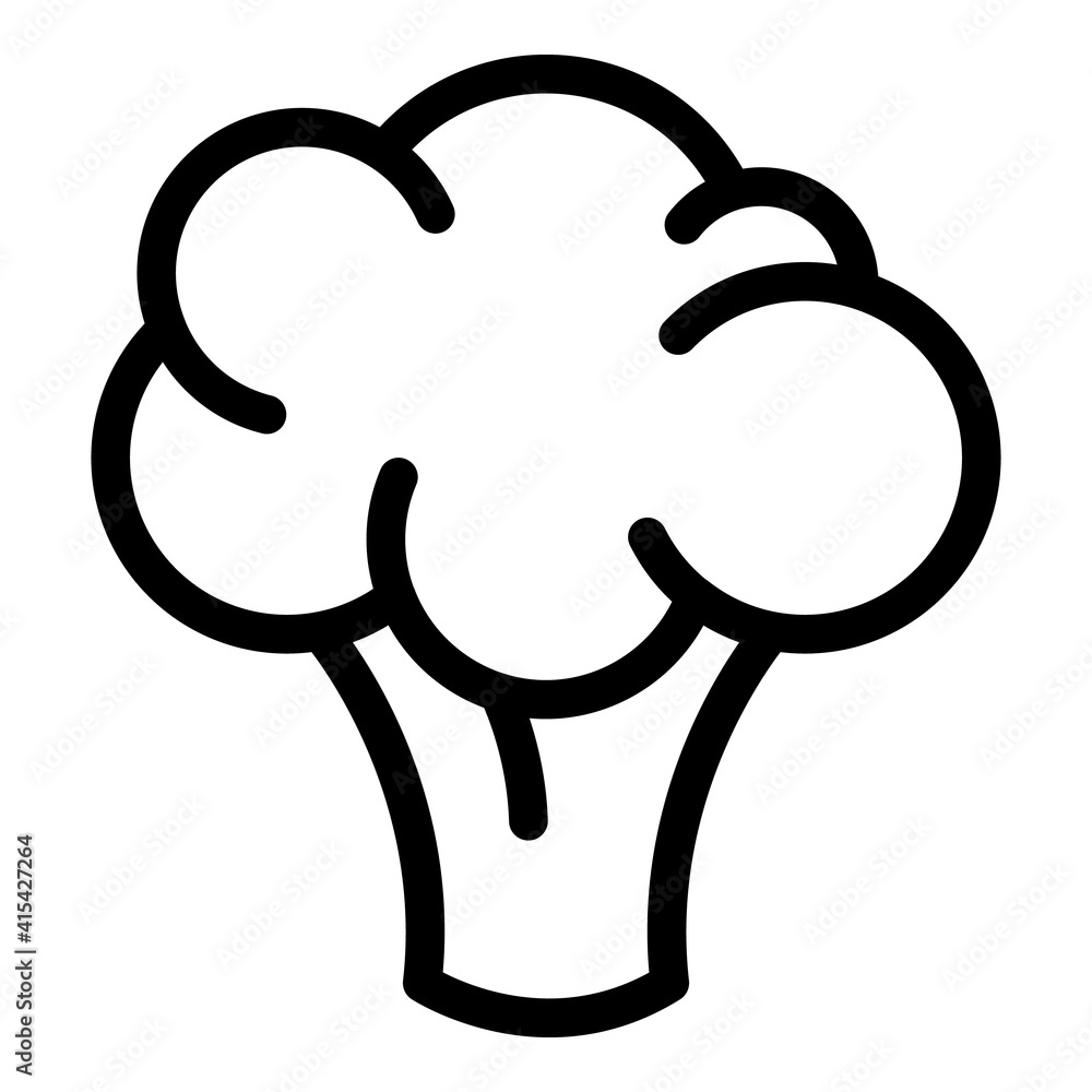Poster bio broccoli icon. outline bio broccoli vector icon for web design isolated on white background
