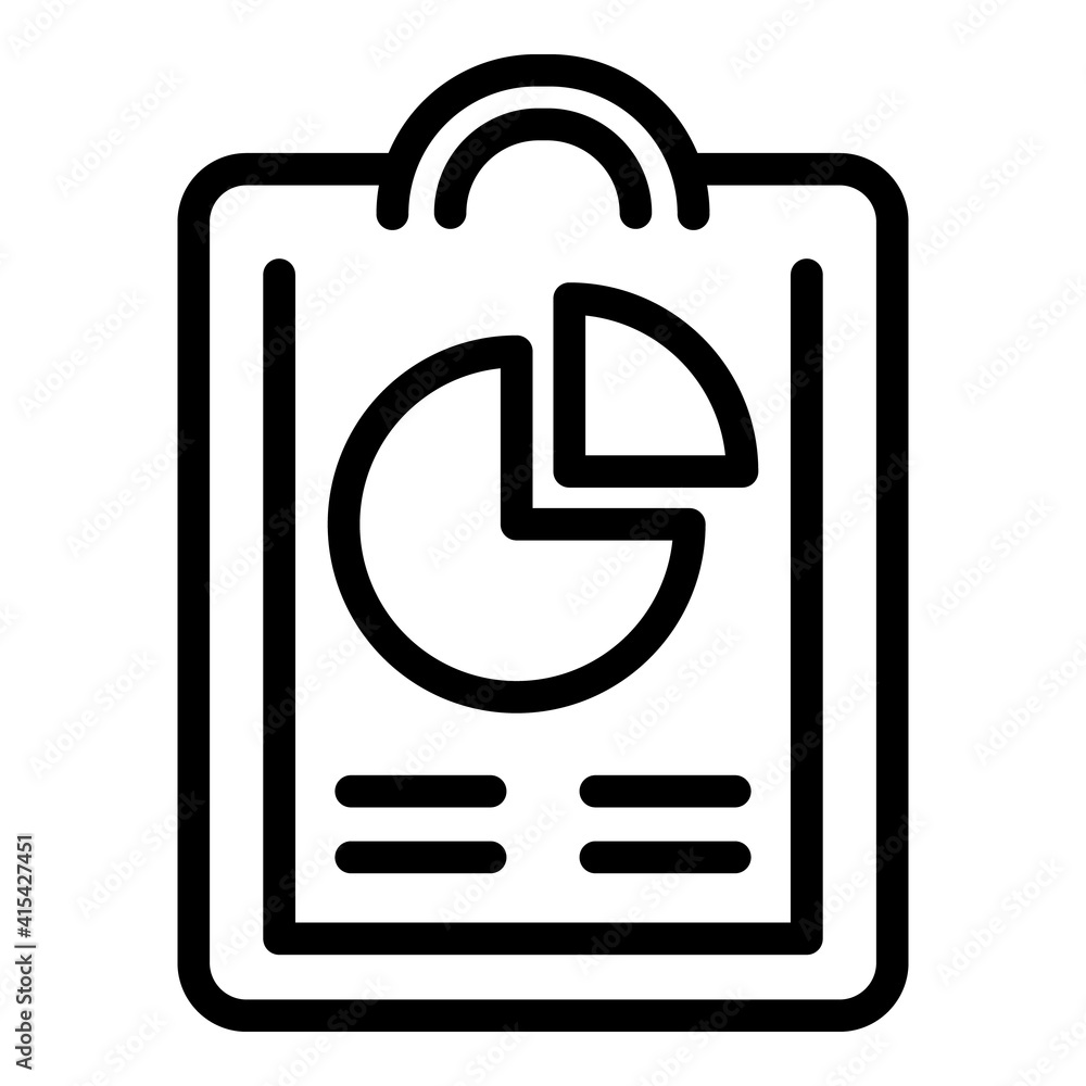 Poster clipboard report icon. outline clipboard report vector icon for web design isolated on white backgro