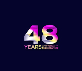 48 Year Anniversary Day background Concept