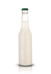 glass bottle with a drink