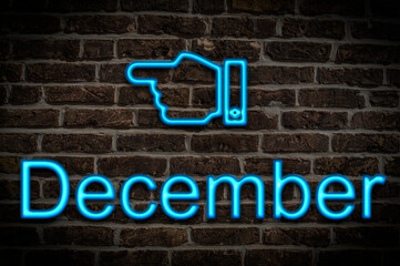 neon sign December