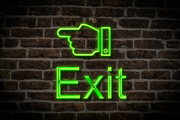 neon sign Exit
