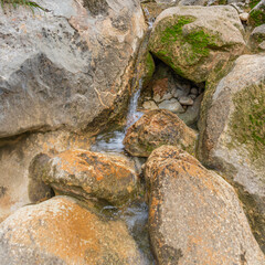 Biniaraix, Tramuntana Valley Mallorca. Mountains and ancient Stone Walls