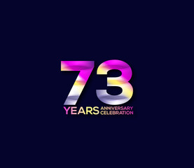 73 Year Anniversary Day background Concept