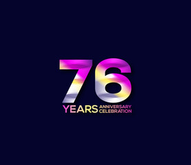 76 Year Anniversary Day background Concept