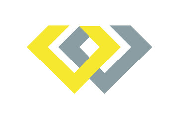 Letter W or VV logo icon