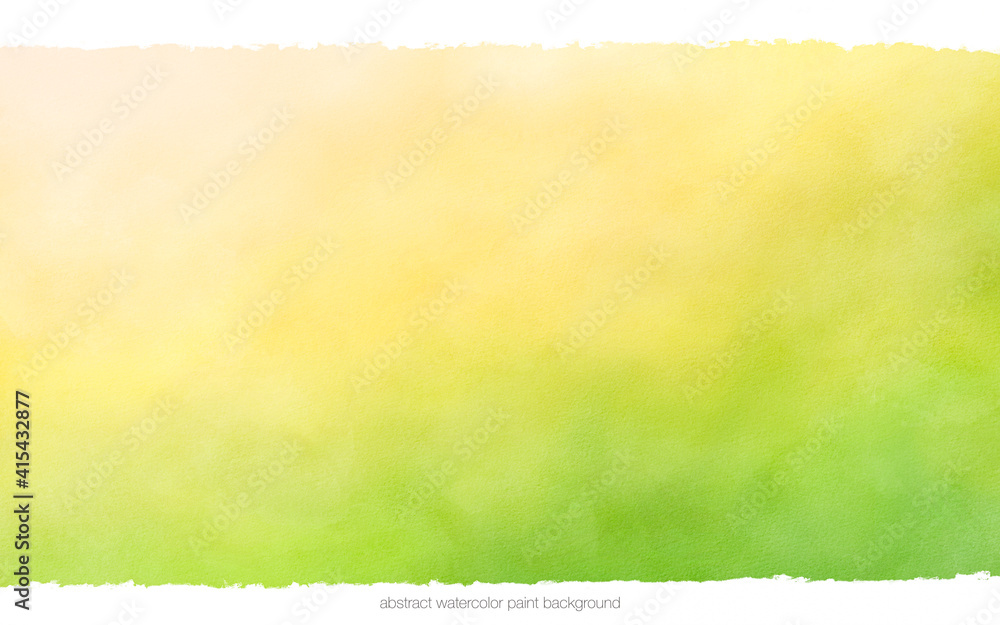 Poster abstract watercolor background by gradient colorful green yellow color with paper texture for banner