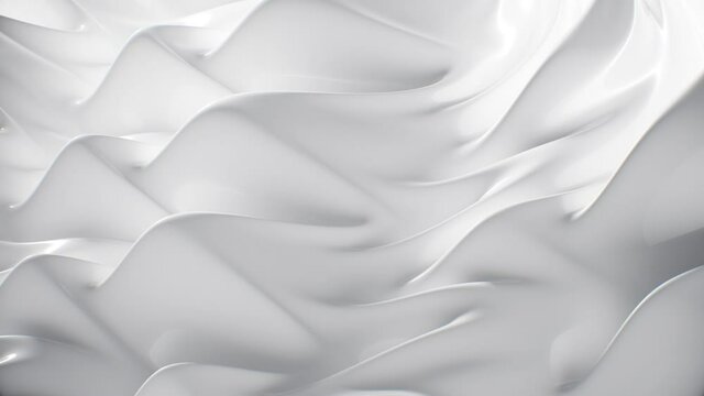 Abstract background luxury cloth or liquid wave. Mockup white background, Silk cloth or Satin  material Abstract white elegant wallpaper design. Seamless loop animation