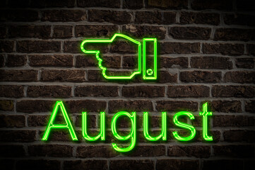 Leuchtreklame August