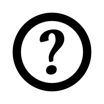 Question Mark Round Warning or Help Icon. Vector Image.