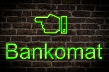 Leuchtreklame Bankomat