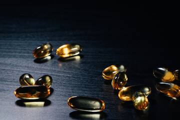 omega 3 tablets on a table