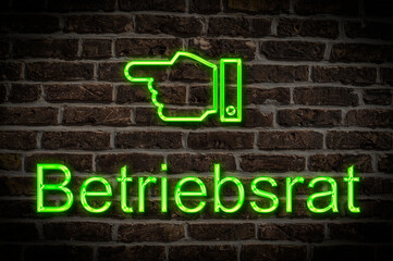 Leuchtreklame Betriebsrat