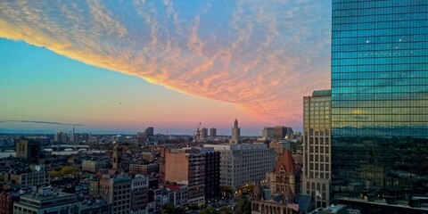Cirrus clouds over Boston