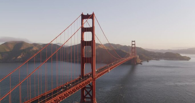 Aerial Views of The Golden Gate Bridge in San Francisco