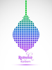 Ramadan greeting card for the Muslim community festival celebration.	