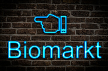 Leuchtreklame Biomarkt