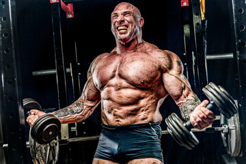 Bodybuilder in the Gym