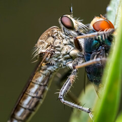 macro of a fly