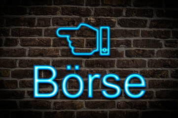 Leuchtreklame Börse