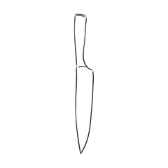 knife kitchen sketch. vector illustration. knife, vector sketch