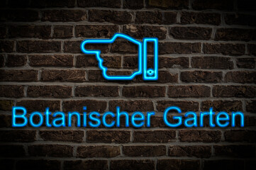 Leuchtreklame Botanischer Garten