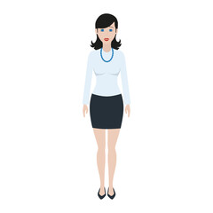 Fototapeta premium Office Woman Wear Illustration